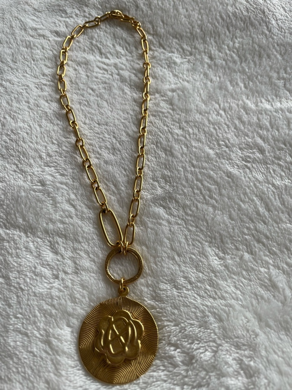 Brinker & Eliza Always and Forever Gold Necklace, reversible pendant